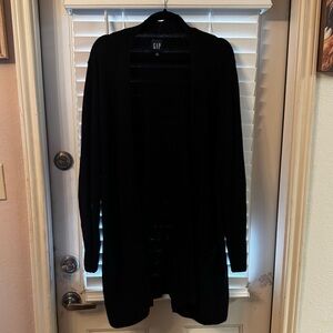 GAP Black Open-Front Women's Cardigan Sweater